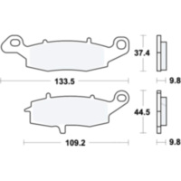 Bremsbeläge Bremsklotz Sinter hinten TRW MCB870SH