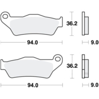 Brake pads Standard TRW MCB871