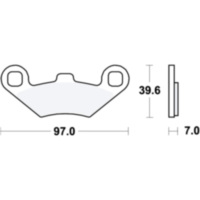 Brake pad sinter scooter trw MCB874SRM