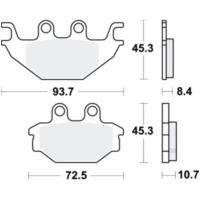 Bremsbeläge Bremsklotz Sinter hinten TRW MCB877SH