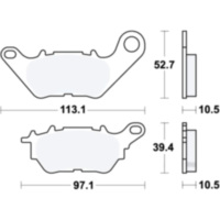 Brake pad standard trw MCB879