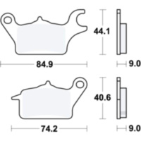 Brake pads Standard TRW MCB881