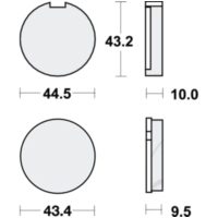 Bremsbeläge Bremsklotz Standard TRW MCB91