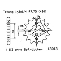 ESJOT Ritzel 15 Zähne, 415er Teilung