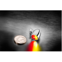 Kellermann Bullet Atto DF, rear/brake light indicator, chrome, clear glass, piece