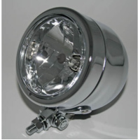 SHIN YO Chrome headlight 90mm, with lower mounting, low beam