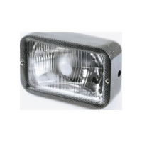 Lampe Licht Rechteckiger Scheinwerfer mit seitlicher Befestigung im Carbon-Look