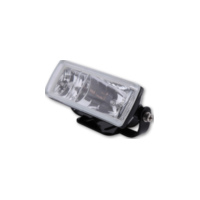 SHIN YO High beam and front fog lamps, black, rectangular, clear glass