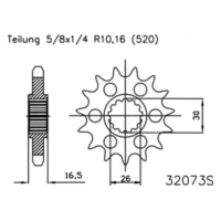 ESJOT Kettenritzel Sport, 14 Zähne 92-32073-14S