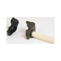 Throttle handle for ATV+MX made of aluminium with rubber protection, short stroke 90°, black.