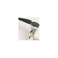 Throttle handle for ATV+MX made of aluminium with adjusting screw, stroke 150°, silver.