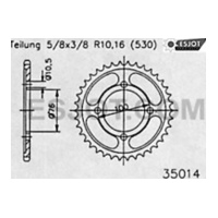 Kettenblat ESJOT Kettenrad, 46 Zähne 92-35014-46