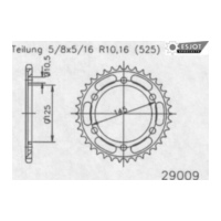 Kettenblat ESJOT Kettenrad, 43 Zähne 92-35036-43