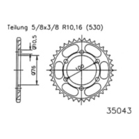 Kettenblat ESJOT Kettenrad, 48 Zähne 92-35043-48