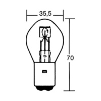 Glühbirne S2 Glühlampe 12V 35/35W BA20D