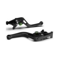 LSL Brake lever BOW R38R, short, black pearl blasted/green