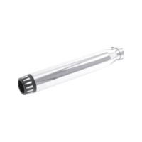 HIGHWAY HAWK Rear silencer Rage universal chrome/end cap black, no ABE!