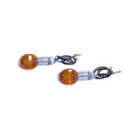 Blinkleuchte HIGHWAY HAWK Blinker SET MINI kurzer Stil, chrom