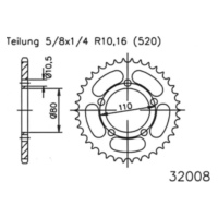 ESJOT Sprocket, 39 teeth 92-32008-39