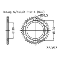 ESJOT Chain wheel, 43 teeth 92-35053-43