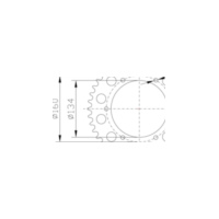 ESJOT Aluminium sprocket, 46 teeth