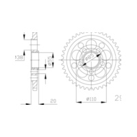 ESJOT Sprocket, 42 teeth 92-29036-42