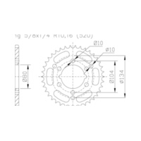 ESJOT Chain wheel, 38 teeth 92-32090-38