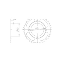 ESJOT Chain wheel, 38 teeth 92-35024-38