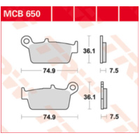 TRW Lucas Brake pad MCB650