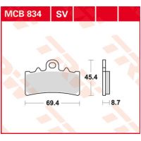 TRW Lucas Sintered lining MCB834SV