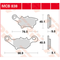 Bremsklötze TRW Lucas Bremsbelag MCB838