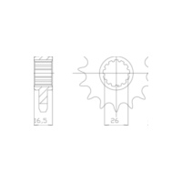 ESJOT Chain pinion, 14 teeth 92-29017-14