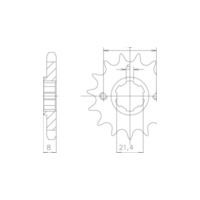 ESJOT Chain pinion, 15 teeth 92-32007-15