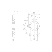 ESJOT Chain pinion, 14 teeth 92-32010-14