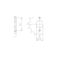 ESJOT Chain pinion, 15 teeth 92-32013-15