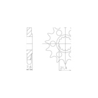 ESJOT Chain pinion, 14 teeth 92-32147-14