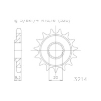 ESJOT Chain pinion, 13 teeth 92-32142-13