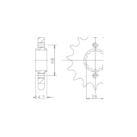 ESJOT Chain pinion, 16 teeth 92-35004-16