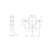 ESJOT Chain pinion, 15 teeth 92-35010-15