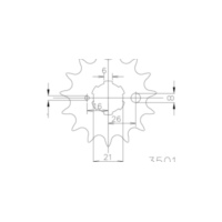 ESJOT Chain pinion, 15 teeth 92-35014-15