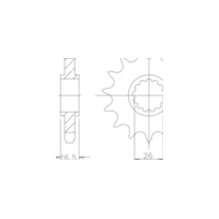 ESJOT Chain pinion, 15 teeth 92-35023-15