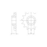 ESJOT Chain pinion, 17 teeth 92-35032-17