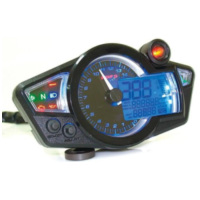 multifunctional speedometer Koso RX1N GP Style black, blue lighting 11042