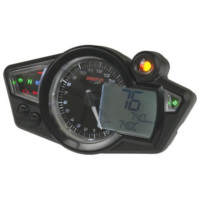 Cockpit Multifunktions-Tachometer Koso RX1N GP Style schwarz-weiß 11043