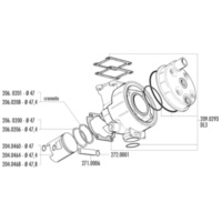 cylinder gasket set Polini sport 70cc for Benelli Devil, Spring, Malaguti MRX Minarelli DL3 50 209.0293