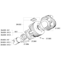 Dichtsatz cylinder gasket set Polini racing for Ape, for: Vespa N, PK, Special, XL, ET3 50