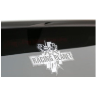 Sticker Aufkleber Racing Planet 130x105mm weiß 23971