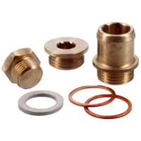 coolant hose flange and plug Polini for Minarelli LC RV4-3, for: Peugeot 103 XPL