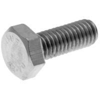 hex cap screws / tap bolts DIN933 M6x16 full thread stainless steel A2 (50 pcs) 34327