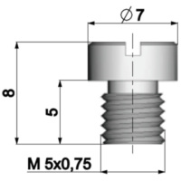 carburetor main jet Polini 5mm for Dellorto carburetor - 87 360.1087